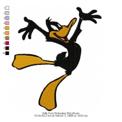 Daffy Duck Embroidery Bird 04
